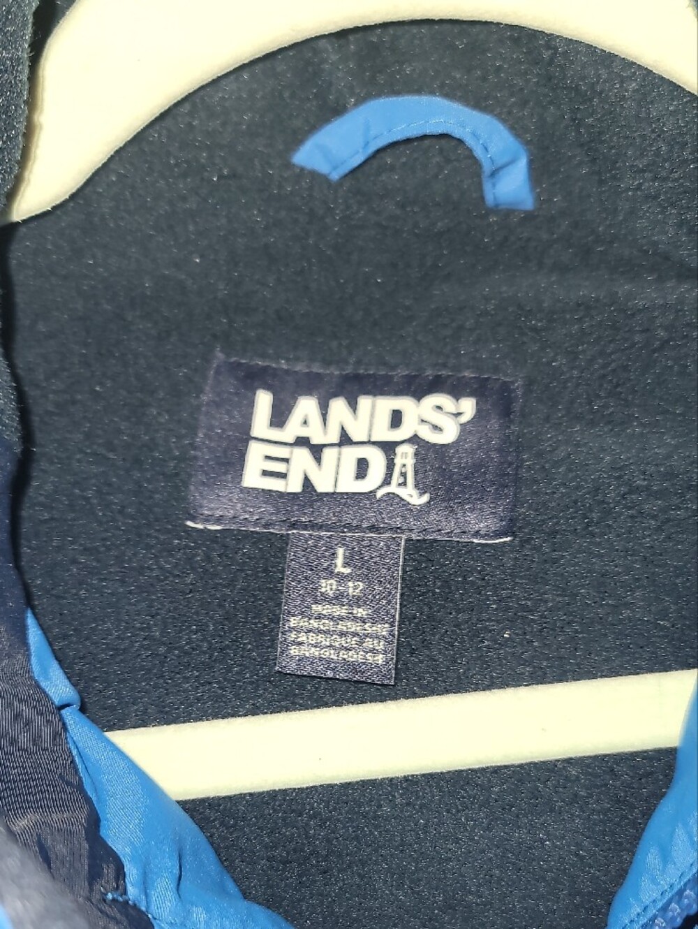 Lands' End Royal Blue and Navy Hooded Winter Jacket - Picture 4 of 4